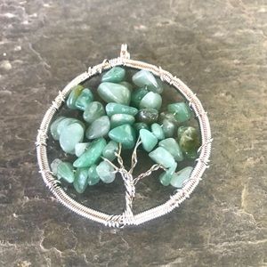 Jade tree of life pendant